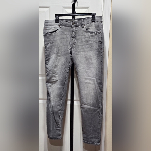 Warpt + Weft Gray HND Tokyo Skinny Jeans Size 34x30 - Picture 4 of 16